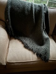 Kennebunk Weavers Fringed Sage Olive Green Throw 54″ x 40″