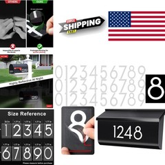 3 Inch White Vinyl Reflective Mailbox Numbers Easy Installation for Any Surface