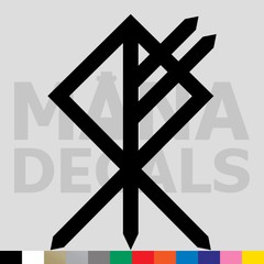 Wolf Rune Vinyl Die Cut Decal Sticker – Norse Viking Binding