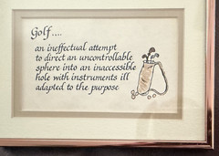 Framed Golf Wall Art Decor 7 x 5.5 In Rose Gold – Clubs Bag Balls Quote Saying