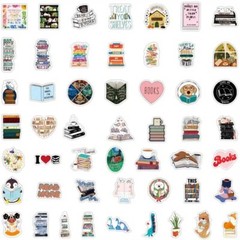 READING Vinyl Stickers [C] I LOVE BOOKS Read NERD Teacher LIBRARIAN Library BOOK