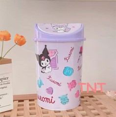 Kuromi 12” Trash Can Home Room Cartoon Waste Garbage Bin Wastebaske​ts Gift