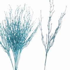 Set of 12 Teal Blue Glittered Artificial Twig 22″ Branches
