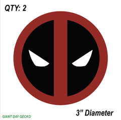 (2) TWO Deadpool Vinyl Decal Sticker For Car Laptop Skateboard NEW Dead Pool