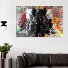 Cartoon Dolls Wall Art Canvas Print Ready To Hang Hypebeast Decor Pop Art Poster