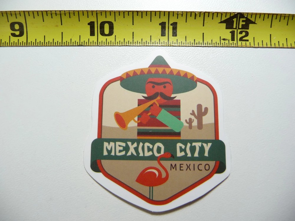 MEXICO CITY SMALL STICKER DECAL MINI TINY TRAVEL POSTER TOURISM FUNNY