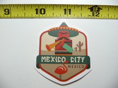 MEXICO CITY SMALL STICKER DECAL MINI TINY TRAVEL POSTER TOURISM FUNNY