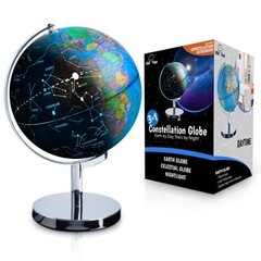 USA Toyz Illuminated World Globe with Stand – 3in1 STEM Globes for Adults and