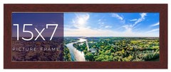15×7 Frame Brown Solid Wood Picture Frame Width 0.75 Inches | Interior Frame Dep