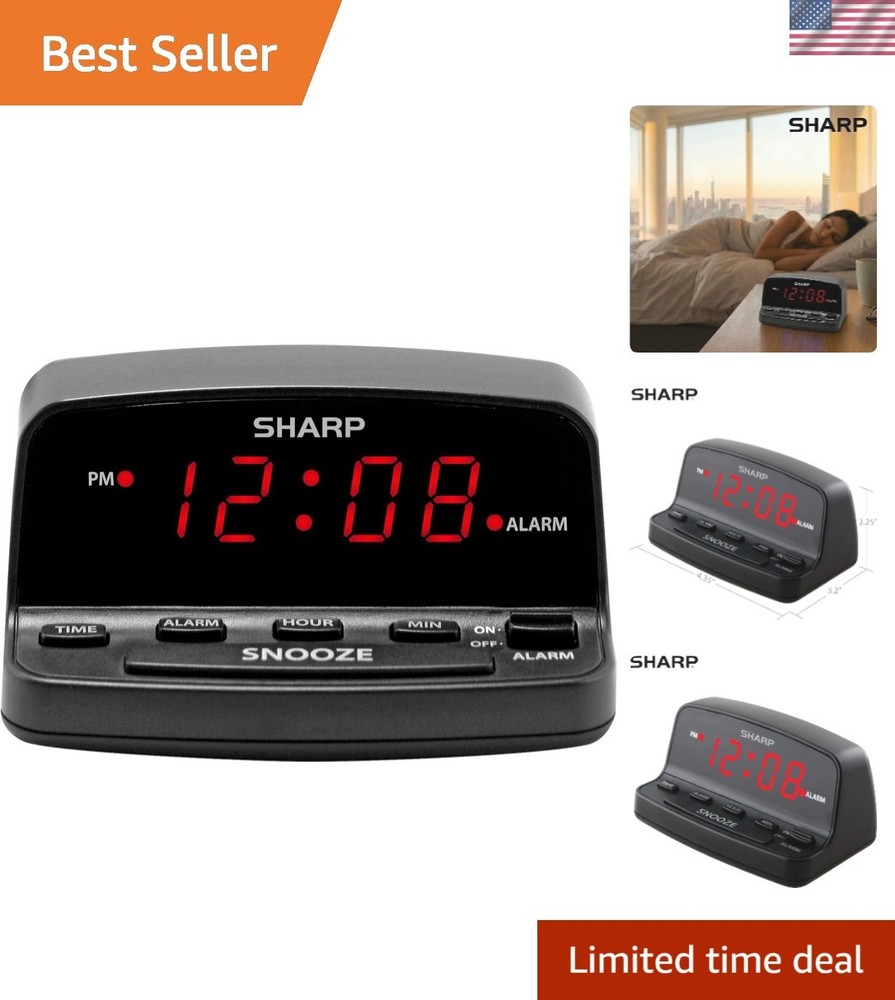 Easy to Use Digital Alarm Clock with Keyboard Controls – Perfect for All Ages