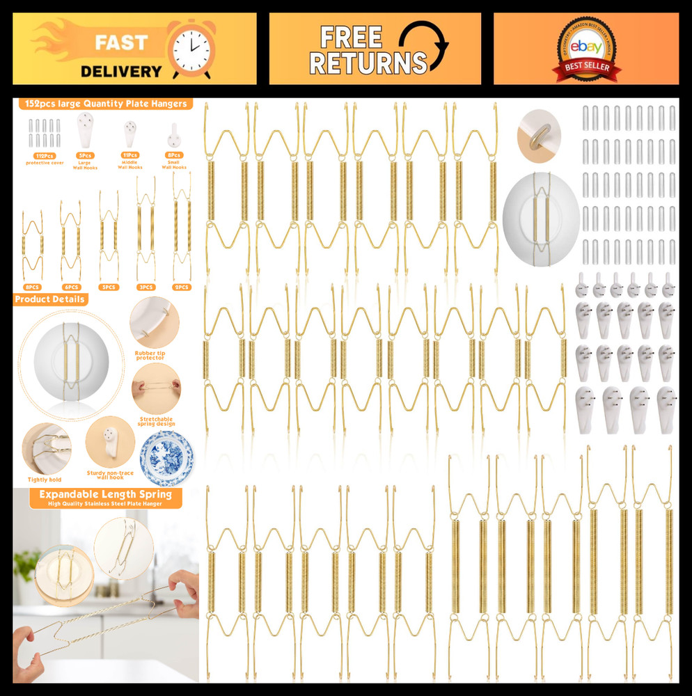 24 Pcs Invisible Wall Plate Hangers, 4-12 Inch Stainless Steel Display Hooks