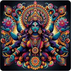 Hindu Goddess Kali mandala design waterproof vinyl sticker decal – many sizes