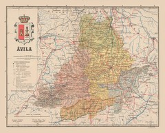 Historic Map – Avila Spain – Martin 1911 – Vintage Wall Art