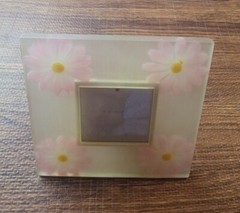 Vintage Resin Photo Frame Flower soft colors 6.5”x 6.5”