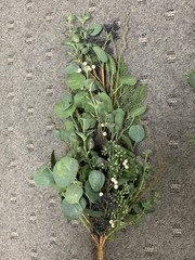 Artificial Greenery Stems 11″ Tall Faux Leafy Green Lot of 2 ~ Approx 28″ Tall