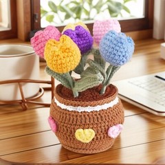 Luxury Handmade Crochet Desktop Decor for Office Desk ComputerDesk Free Shipping