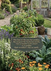 Garden Poem Sign “Kiss of The Sun” Green/Gold Aluminum