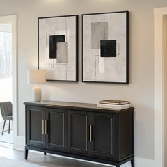 Contemporary 24×36 In Framed Abstract Art Set – Stunning Wall Decor for Any Room