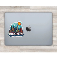 Brooklyn New York Fridge Magnet or Laptop Sticker