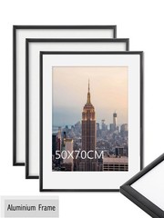 3 Pack 50x70cm Aluminum Picture Frames Wall Hanging Poster Frame for Home Decor