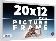 20×12 Frame White Wood Picture Photo Frame with UV Acrylic and Acid Free Backing