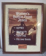 WRANGLER WOMENS BUTTON JEANS Wood Oak Framed