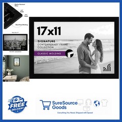 Black 17×11 Picture Frame for Wall Display Modern Engineered Wood Design