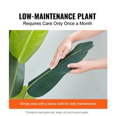 Bird Of Paradise 5ft Tall Fake Palm Tree Artificial Faux Silk Plant in Pot Decor