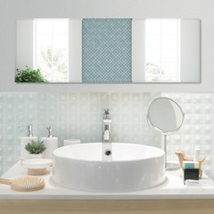 43″ x 15″ Wall Mounted Frameless Mirror Full Length Vertically or Horizontally