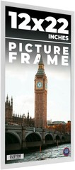 12×22 Frame White Wood Picture Photo Frame with UV Acrylic and Acid Free Backing