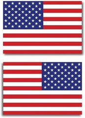 USA Flag, 2PC Symmetrical American Flag Magnet for Car Truck SUV, Mailboxes, 6×4