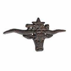Texas Longhorn Star Wall Plaque Sign Heavy Duty Cast Iron Rustic Western Decor