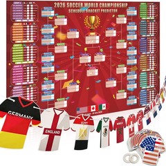 2026 World Soccer Cup Extra Large Schedule Poster 43in x 32in, 48 teams Socce…