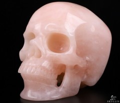 5.0″ Rose Quartz Carved Crystal Skull,Super Realistic, Crystal Healing