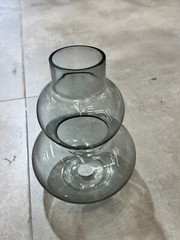 Three-Layer Glass Floral Vase for Décor Modern Geometric Glass Vase