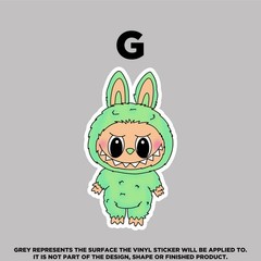 Labubu Vinyl Stickers – Waterproof, Scratch‑Proof, Dishwasher Safe Decals