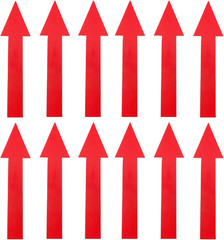 12 Pack 8 x 2 Inch Arrow Stickers, Waterproof PVC Removable Self-Adhesive Floor