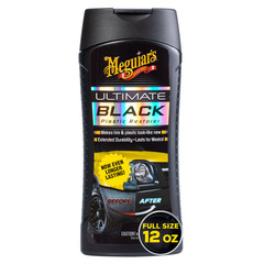 Meguiar’s Ultimate Black Plastic Restorer, Durable Car Restorer for 12 oz.