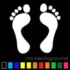 Foot Sticker Vinyl Decal People Feet footprint Paw Prints Tracks Car Wall Window