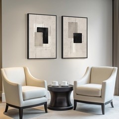 Contemporary 24×36 In Framed Abstract Art Set – Stunning Wall Decor for Any Room