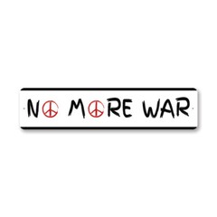 No More War Peace Symbol Metal Street Sign Wall Decor Mounted Plaque