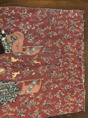Vintage Tapestry The Lady & The Unicorn 26.5”x 46” Medieval Unfinished & Unframe