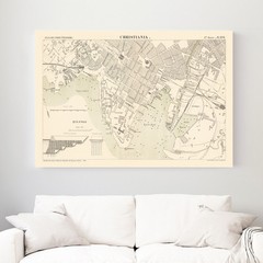 Old Map of Copenhagen 1884 – Vintage Denmark Art Wall Decor