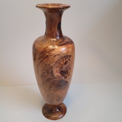 Yew Wood Bud Vase 12″ Tall Unique Handmade Nice Condition! See Description!