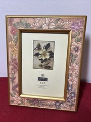Vintage BURNES of BOSTON Photo Frame 5 X 7 Floral Stand or Hang