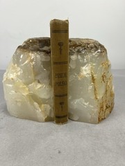 Natural Stone Onyx Heavy Bookends Set Of 2 Decorative 6.5” Polished Interior