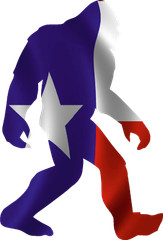 Bigfoot Texas Flag – 3.75″ x 5.5″ Vinyl Decal Sticker ebn-sp1695
