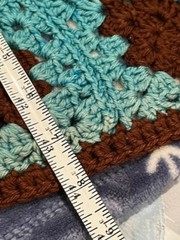Vintage Crocheted Afghan Granny Blanket Throw Handmade 44” X 65” MCM Colors 70’s