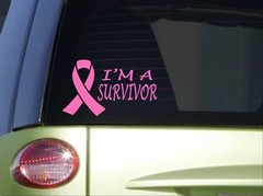 I’m A Survivor I681 8 inch Sticker decal cancer ribbon pink