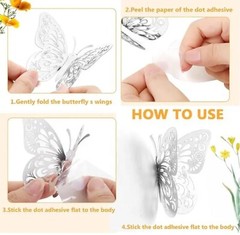 12 pcs 3d Light Purple New Model butterfly wall decor, party, wedding, diy